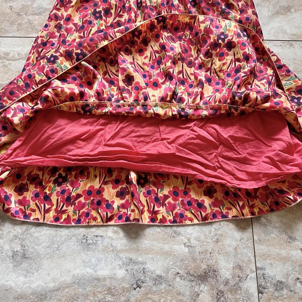 Fossil Sun Dress Floral Pattern Sz M Spaghetti Strap Sleeveless Spring Summer - Picture 3 of 15